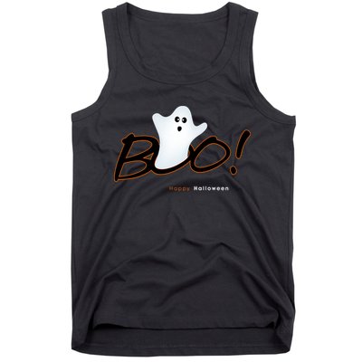 Boo Happy Halloween Ghost Tank Top
