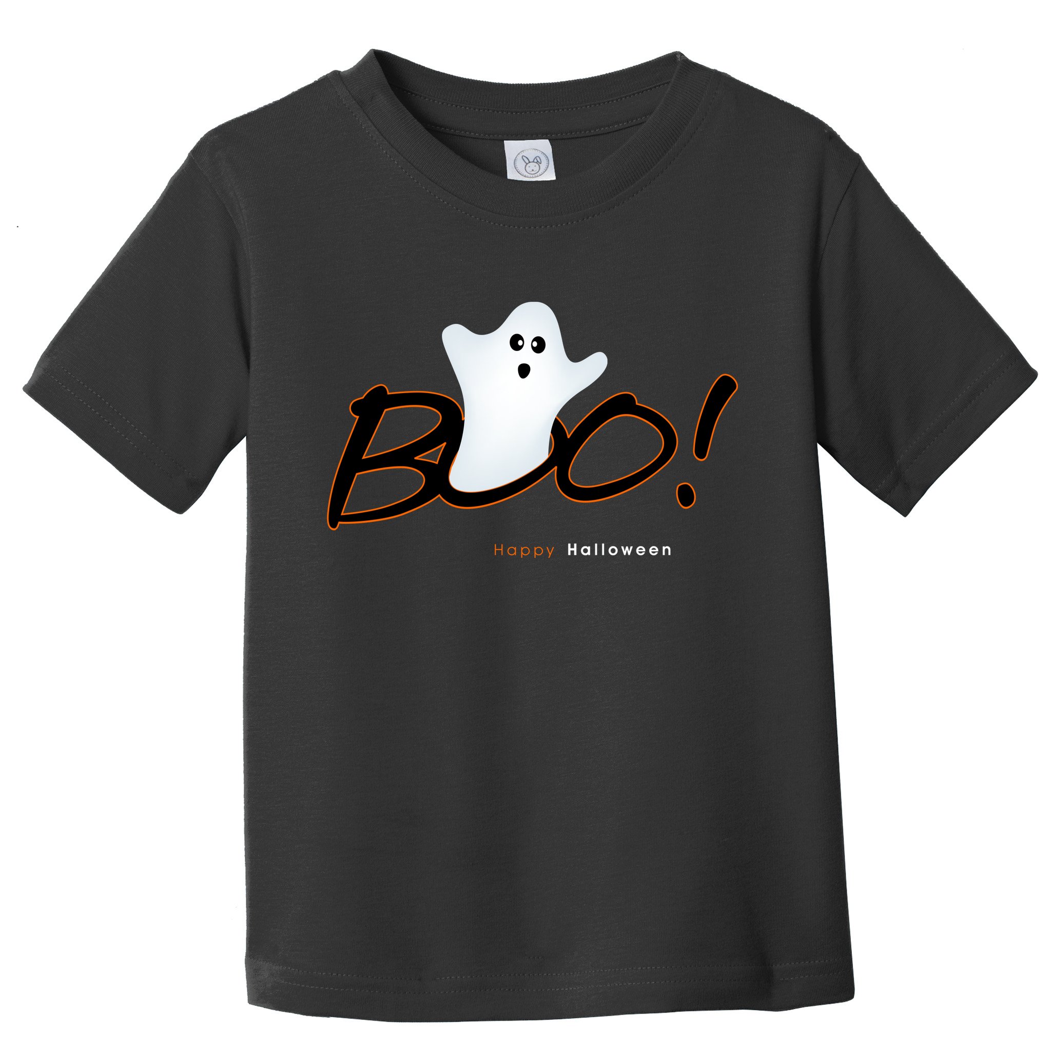 Boo Happy Halloween Ghost Toddler T-Shirt