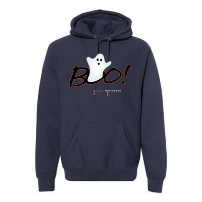 Boo Happy Halloween Ghost Premium Hoodie