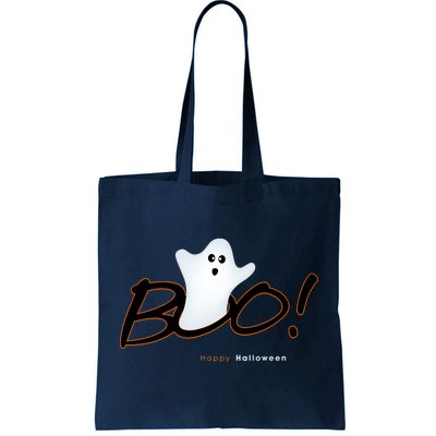 Boo Happy Halloween Ghost Tote Bag