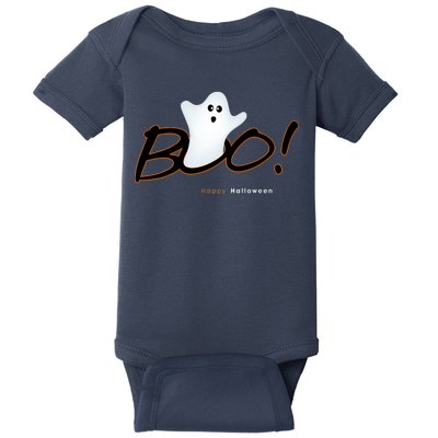 Boo Happy Halloween Ghost Baby Bodysuit