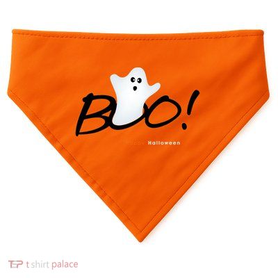 Boo Happy Halloween Ghost USA-Made Doggie Bandana