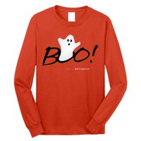 Boo Happy Halloween Ghost Long Sleeve Shirt