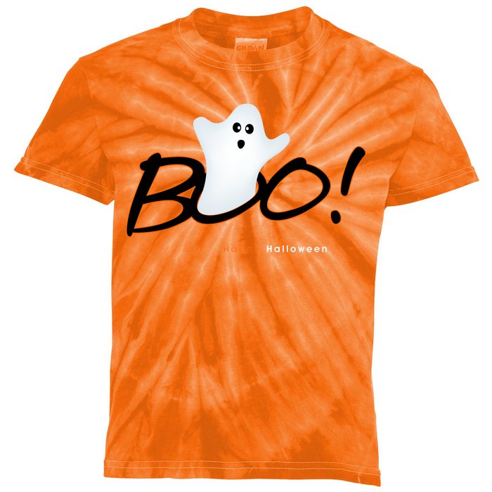 Boo Happy Halloween Ghost Kids Tie-Dye T-Shirt