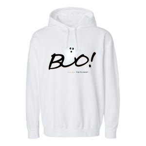 Boo Happy Halloween Ghost Garment-Dyed Fleece Hoodie