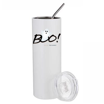 Boo Happy Halloween Ghost Stainless Steel Tumbler