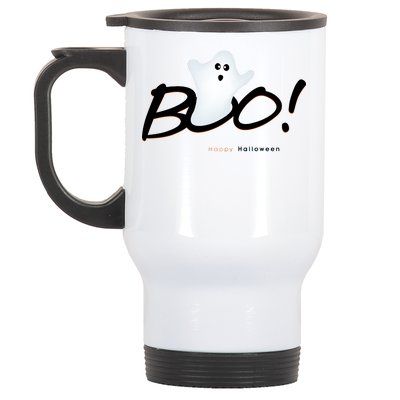 Boo Happy Halloween Ghost Stainless Steel Travel Mug