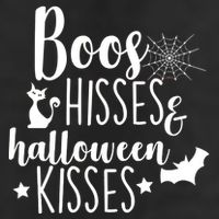 Boo Hisses Halloween Kisses 7 Panel Mesh Trucker Snapback Hat