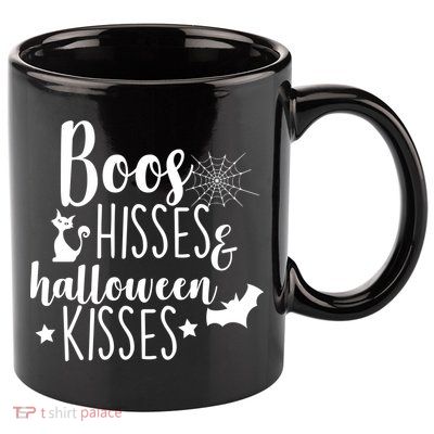 Boo Hisses Halloween Kisses 11oz C Handle Ceramic Mug