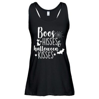 Boo Hisses Halloween Kisses Ladies Essential Flowy Tank