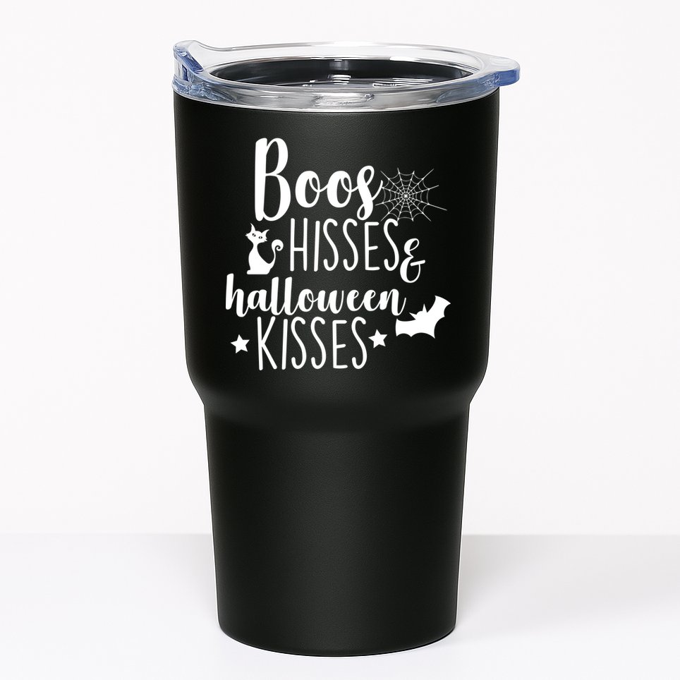 Boo Hisses Halloween Kisses Tumbler