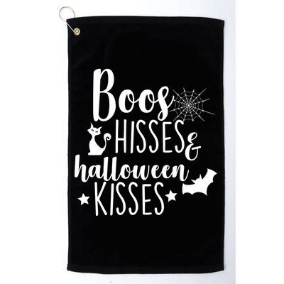 Boo Hisses Halloween Kisses Golf Towel