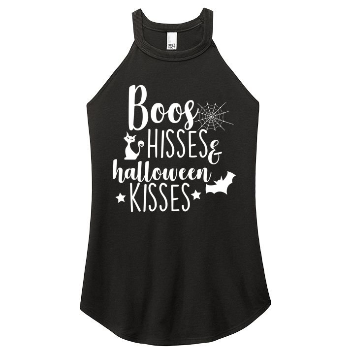 Boo Hisses Halloween Kisses Women's Perfect Tri Rocker Tank