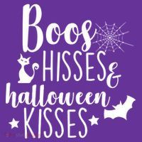 Boo Hisses Halloween Kisses Poster