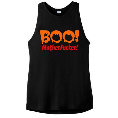 Boo Mother Fucker Ladies PosiCharge Tri-Blend Wicking Tank