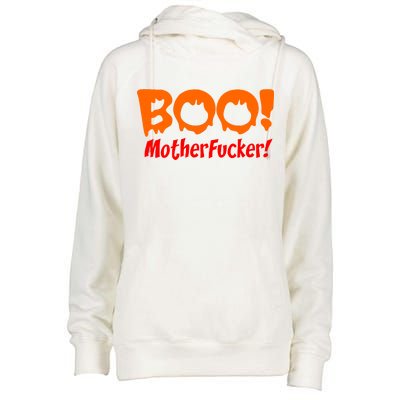 Boo Mother Fucker Womens Funnel Neck Pullover Hood