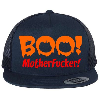 Boo Mother Fucker Flat Bill Trucker Hat