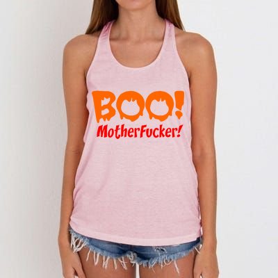 Boo Mother Fucker Women's Knotted Racerback Tank