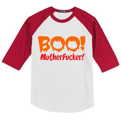 Boo Mother Fucker Kids Colorblock Raglan Jersey