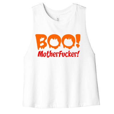 Boo Mother Fucker Women's Racerback Cropped Tank