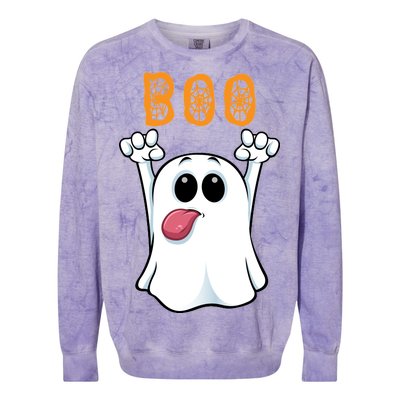 Boo Silly Ghost Colorblast Crewneck Sweatshirt