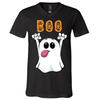 Boo Silly Ghost V-Neck T-Shirt