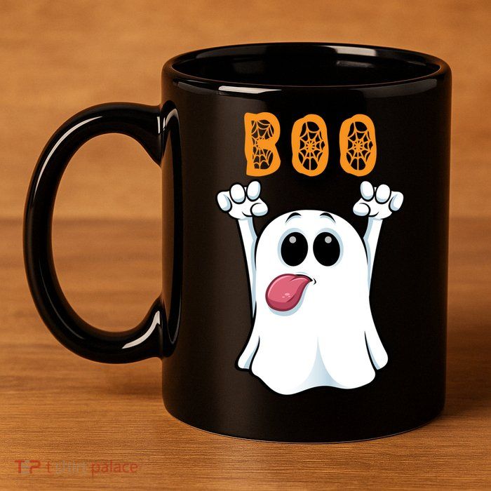 Boo Silly Ghost 11oz C Handle Ceramic Mug