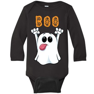 Boo Silly Ghost Baby Long Sleeve Bodysuit