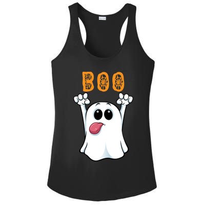 Boo Silly Ghost Ladies PosiCharge Competitor Racerback Tank