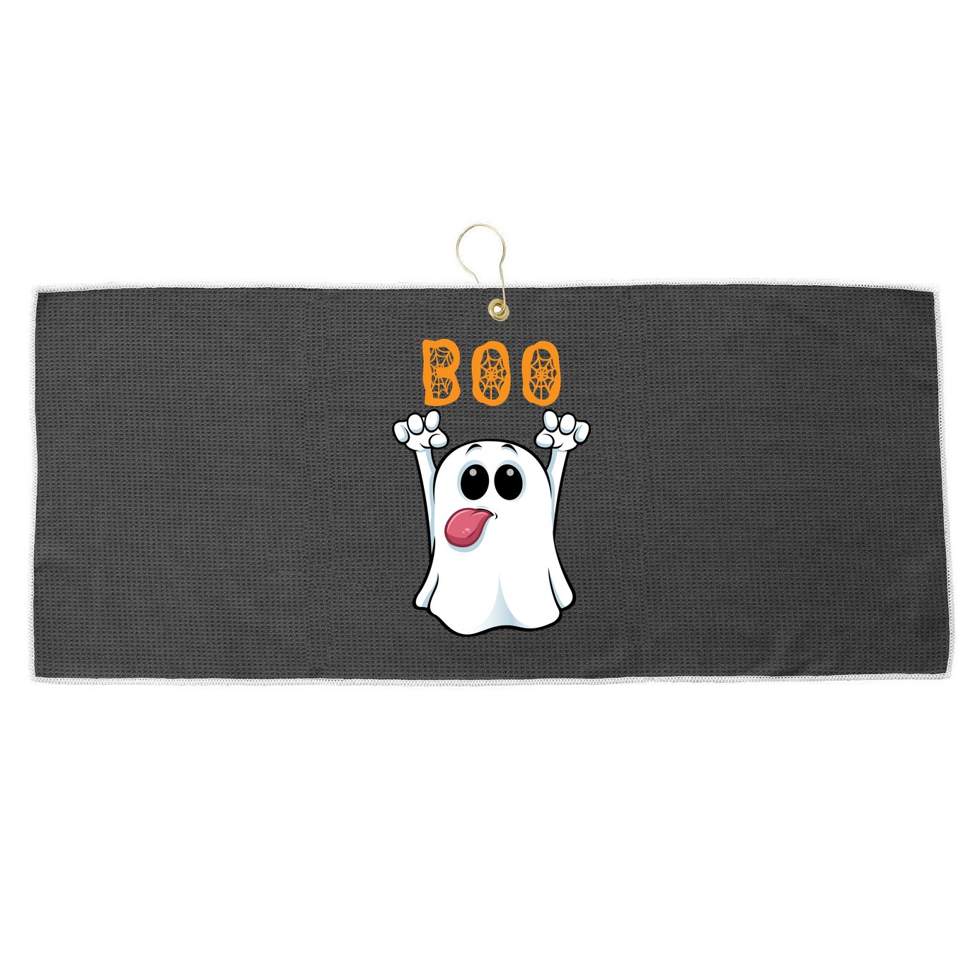 Boo Silly Ghost Large Microfiber Waffle Golf Towel