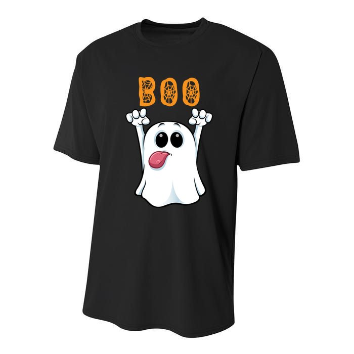 Boo Silly Ghost Youth Performance Sprint T-Shirt