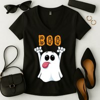 Boo Silly Ghost Women's V-Neck T-Shirt
