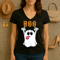 Boo Silly Ghost Women's V-Neck T-Shirt