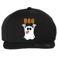 Boo Silly Ghost Wool Snapback Cap