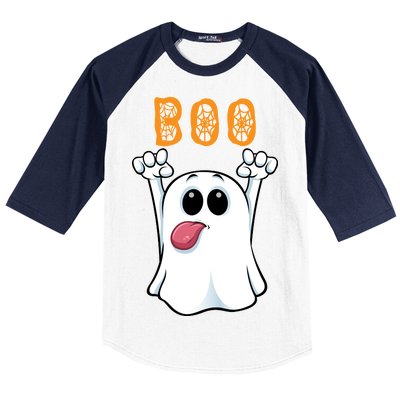 Boo Silly Ghost Baseball Sleeve Shirt