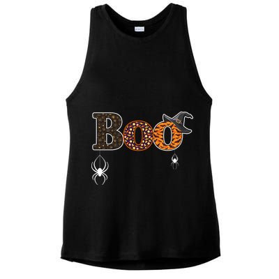 BOO Spiders Witches Logo Ladies PosiCharge Tri-Blend Wicking Tank