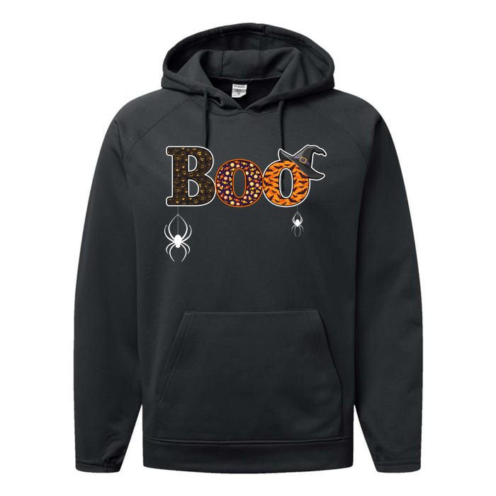 BOO Spiders Witches Logo Performance Fleece Hoodie