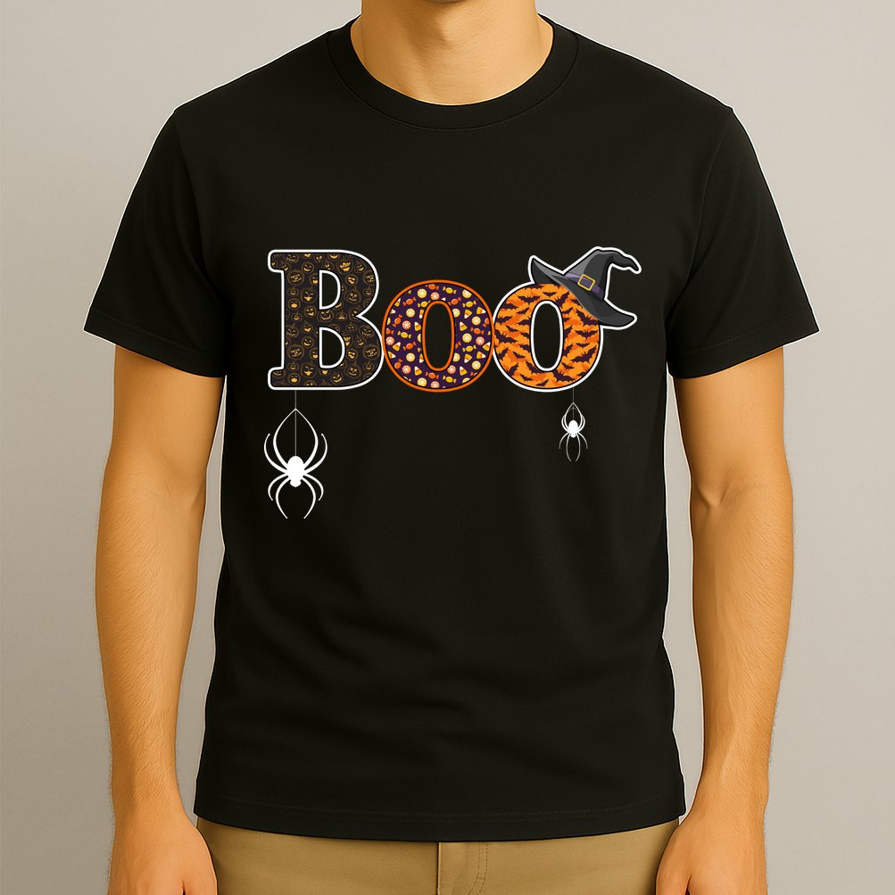BOO Spiders Witches Logo T-Shirt