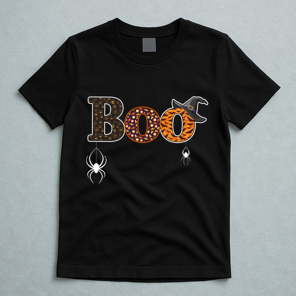 BOO Spiders Witches Logo T-Shirt