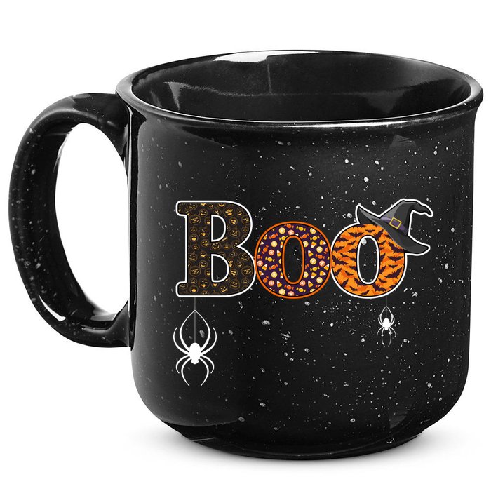 BOO Spiders Witches Logo 15oz Campfire Ceramic Mug