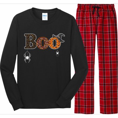 BOO Spiders Witches Logo Long Sleeve Pajama Set