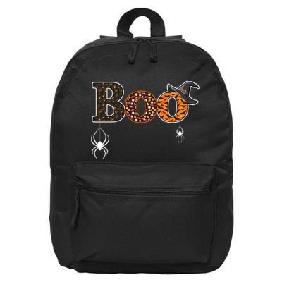 BOO Spiders Witches Logo 16 in Basic Backpack