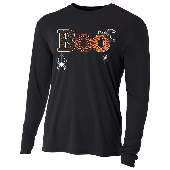 BOO Spiders Witches Logo Cooling Performance Long Sleeve Crew