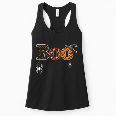 BOO Spiders Witches Logo Womens Tank Top