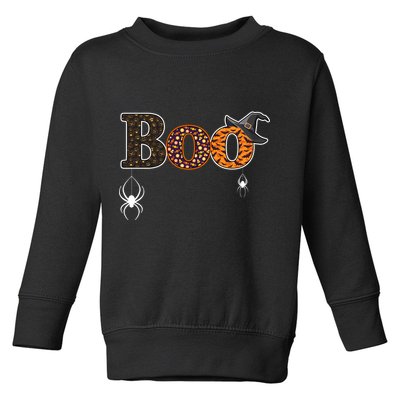 BOO Spiders Witches Logo Toddler Sweatshirt