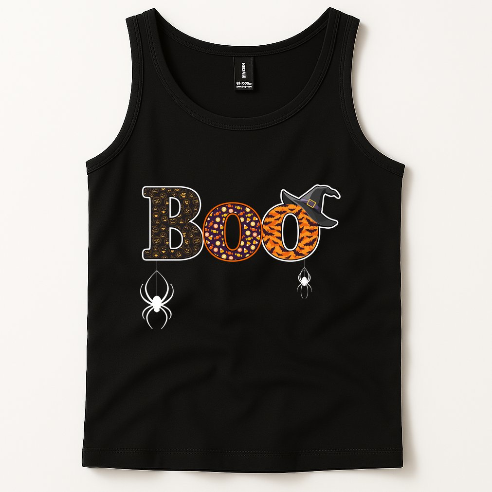 BOO Spiders Witches Logo Tank Top