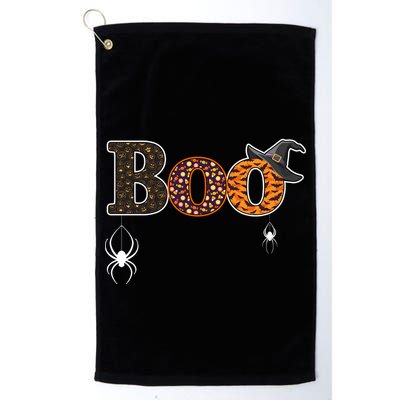 BOO Spiders Witches Logo Golf Towel