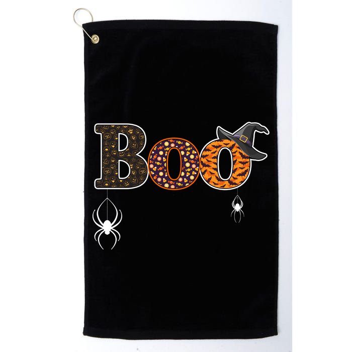 BOO Spiders Witches Logo Golf Towel
