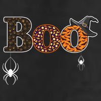 BOO Spiders Witches Logo Golf Towel