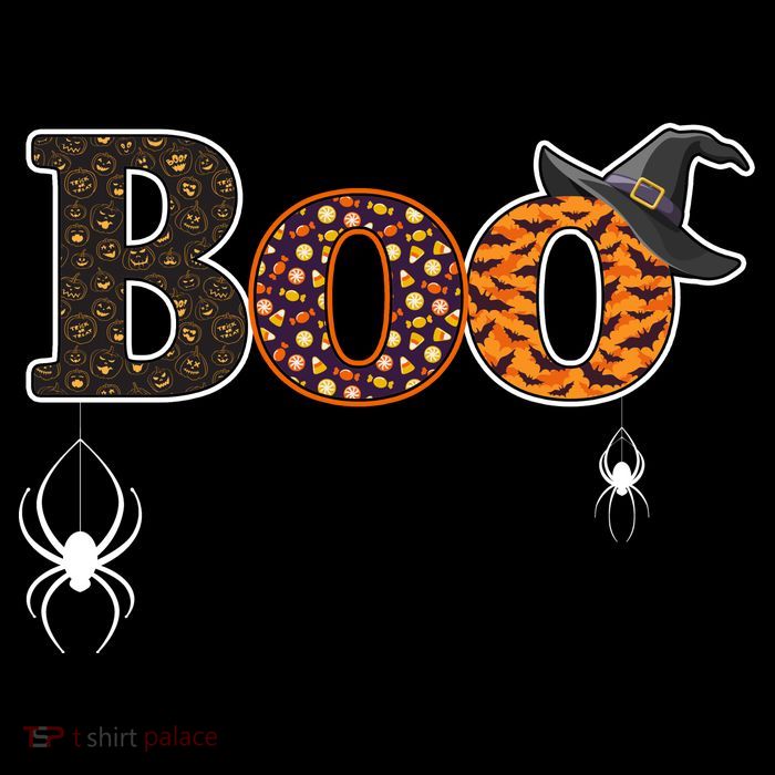 BOO Spiders Witches Logo Visor